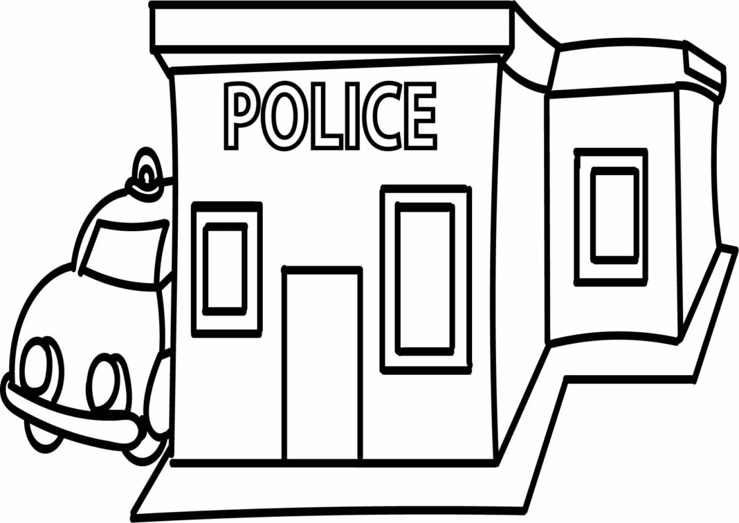 Kolorowanka komisariat policji